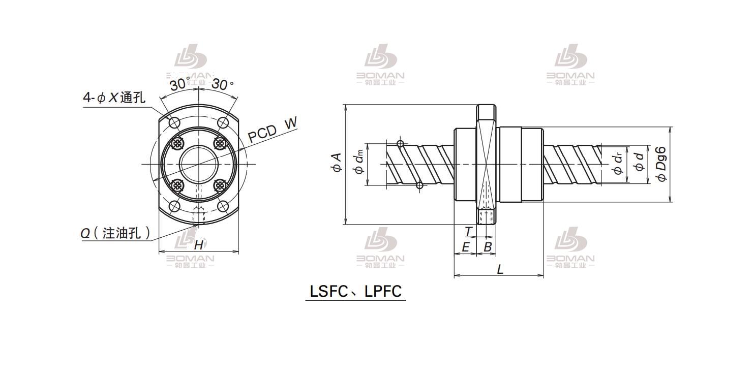 LSFC5050-6-NSK LSFC滚珠丝杠